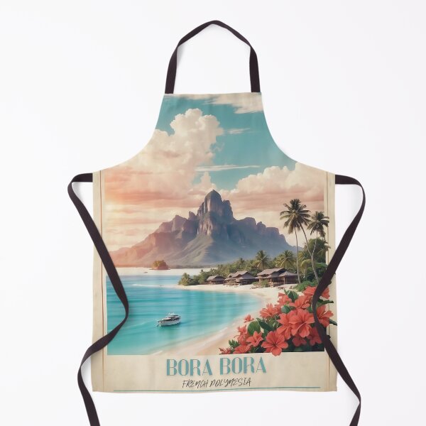 Item preview, Tropical Paradise Preserved: Vintage Travel Poster of Bora Bora designed and sold by Ceemko's Vintage Corner.