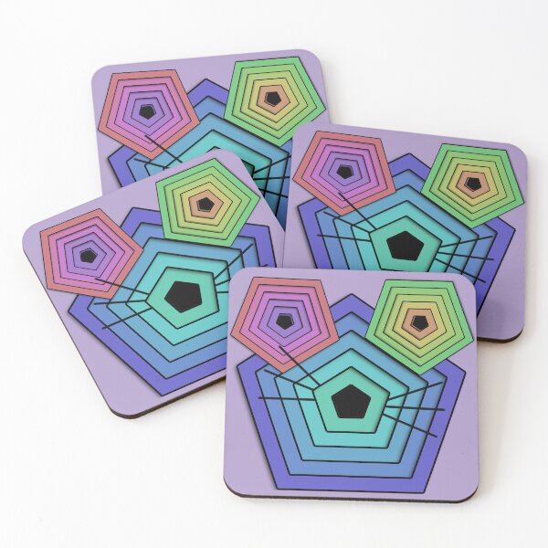 Item preview, Pentagonal Menagerie: Faces in Circles designed and sold by EnjoYarty.