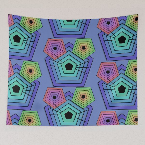 Item preview, Pentagonal Menagerie: Faces in Circles designed and sold by EnjoYarty.