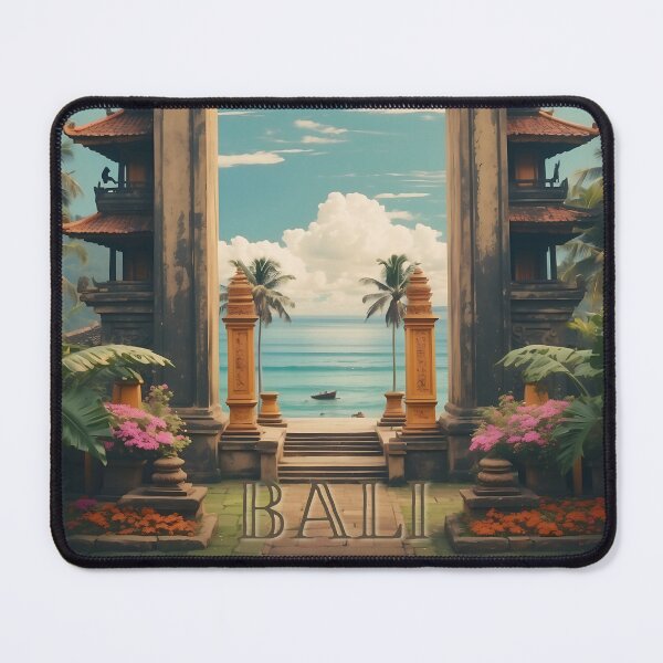 Item preview, Island of Gods: Vintage Travel Poster of Bali designed and sold by Ceemko's Vintage Corner.