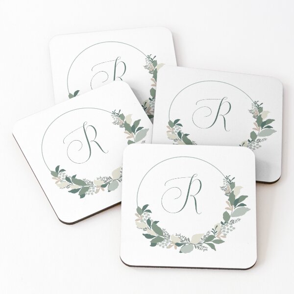 Item preview, Monogram Letter "R" Wreath designed and sold by LinesofLife.