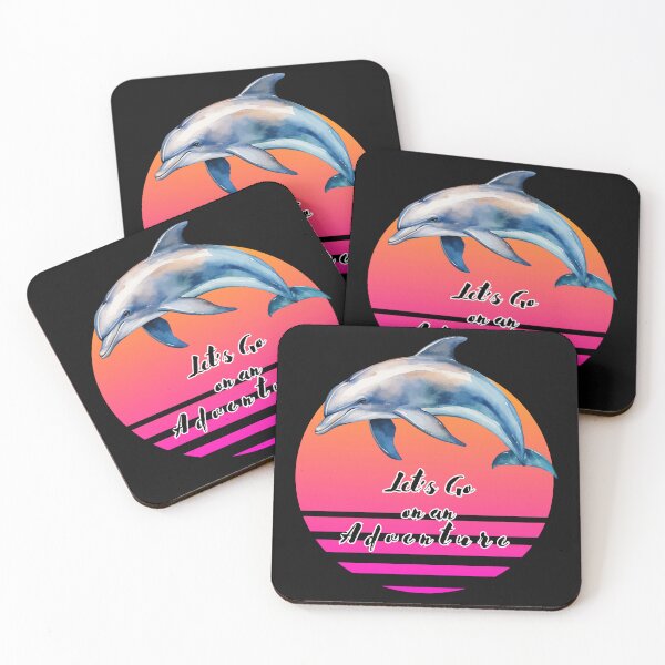 Item preview, Dolphin Adventure - Pink Retro Sun designed and sold by DarlingsTees.