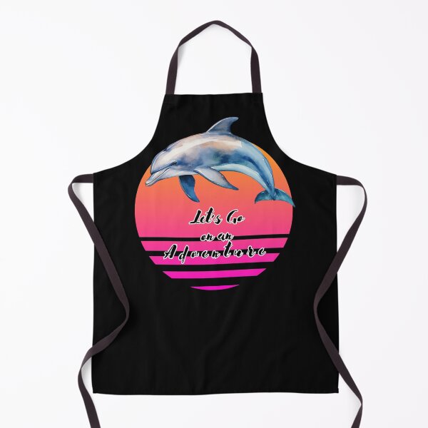 Item preview, Dolphin Adventure - Pink Retro Sun designed and sold by DarlingsTees.