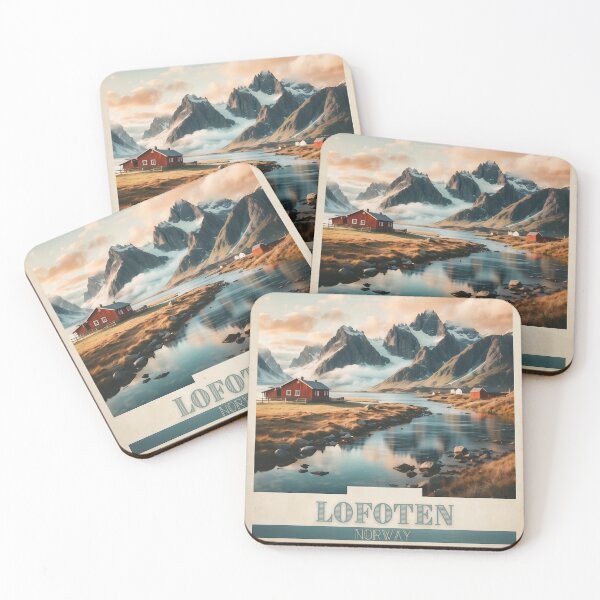 Item preview, Arctic Serenity: Vintage Travel Poster of Lofoten designed and sold by Ceemko's Vintage Corner.