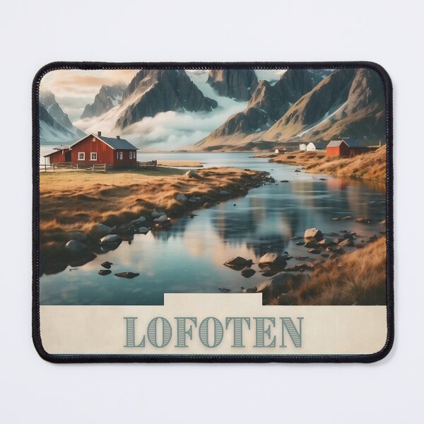 Item preview, Arctic Serenity: Vintage Travel Poster of Lofoten designed and sold by Ceemko's Vintage Corner.