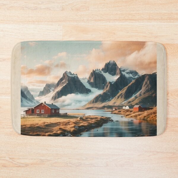 Item preview, Arctic Serenity: Vintage Travel Poster of Lofoten designed and sold by Ceemko's Vintage Corner.