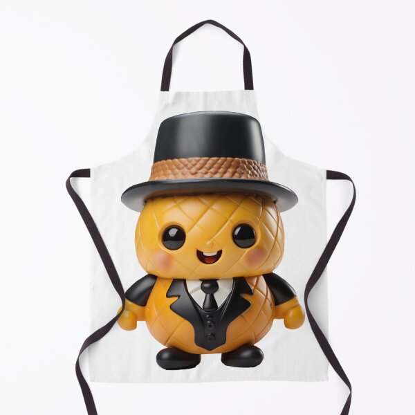 Item preview, Cute Kawaii Office Pineapple with Top Hat designed and sold by CuteopiaGallery.