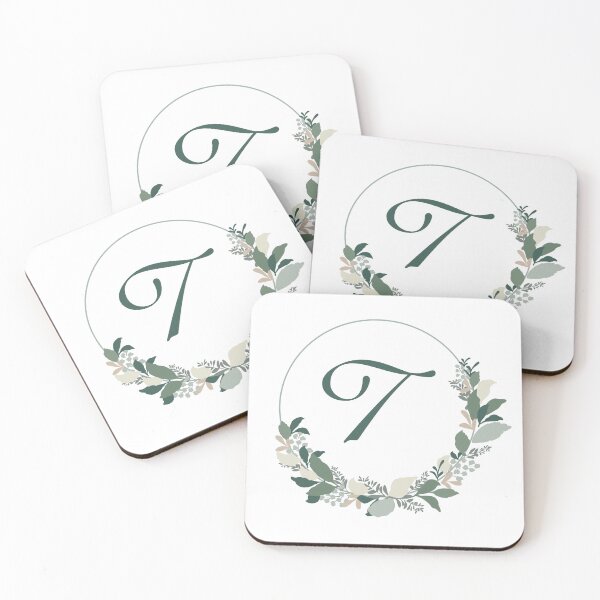 Item preview, Monogram Letter "T" Wreath designed and sold by LinesofLife.
