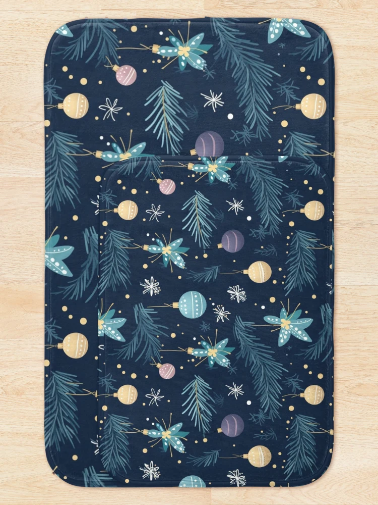 Thumbnail 5 of 6, Bath Mat, Christmas pattern designed and sold by Riverside-Moon.