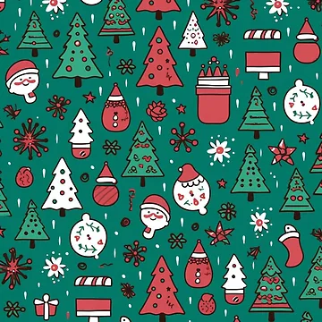 Artwork thumbnail, Christmas pattern by Riverside-Moon