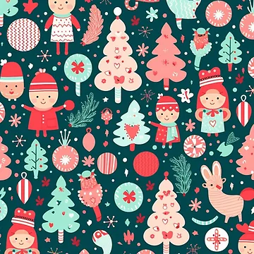 Artwork thumbnail, Christmas pattern by Riverside-Moon