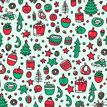 Artwork thumbnail, Christmas pattern by Riverside-Moon