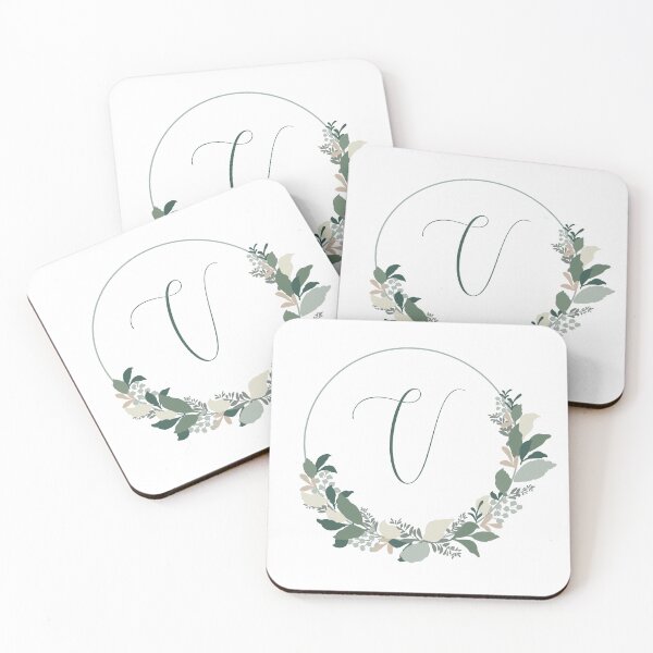 Item preview, Monogram Letter "V" Wreath designed and sold by LinesofLife.