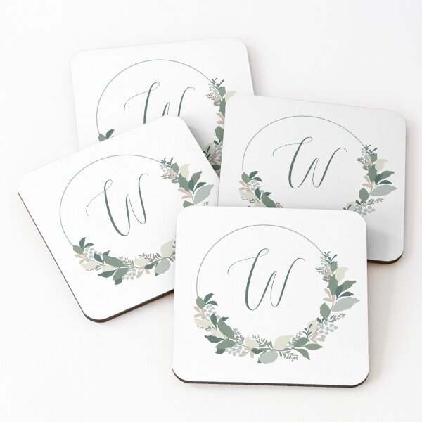 Item preview, Monogram Letter "W" Wreath designed and sold by LinesofLife.