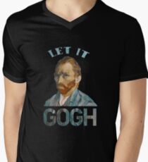 Lassen Sie es Vincent Van Gogh Vincent van Gogh T-Shirt mit V-Ausschnitt