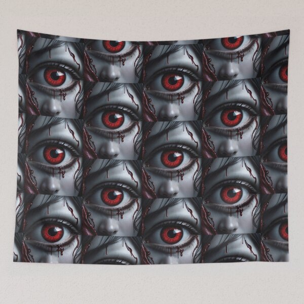 Item preview, Haunting Red Eye Blood Tears Gothic Horror Art designed and sold by ElLocoMus.