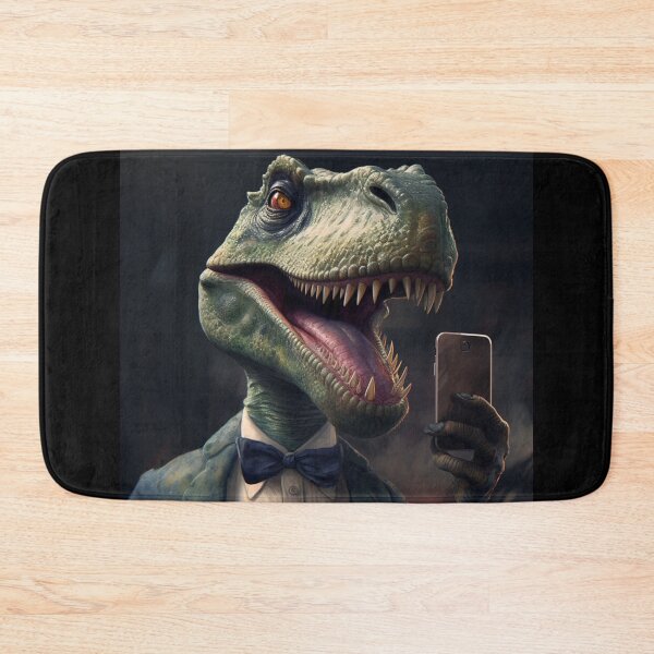 Item preview, Jurassic Selfie - Dino in a Bowtie Art Print designed and sold by SmartDesignByBB.