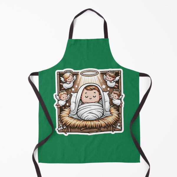 Item preview, Newborn King Jesus Manger Angels Good News designed and sold by plushism.