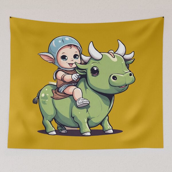 Item preview, Bullriding Baby Alien designed and sold by CosmicVenture.