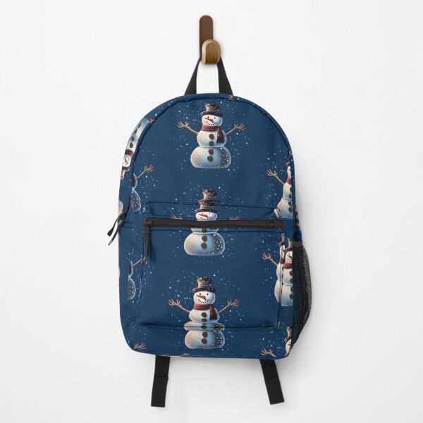 Item preview, Snowman with top hat and red scarf appreciating the snow falling designed and sold by emaotx.
