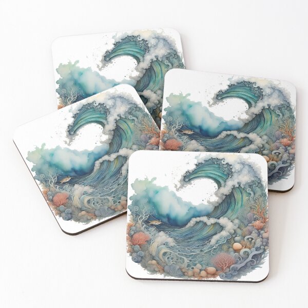 Item preview, Ocean surf wave designed and sold by WatercolorFairy.