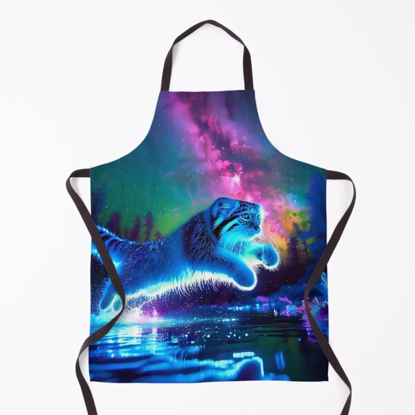 Item preview, Blacklight Style Pallas Cat Luminous Leap - Mystical Feline Art designed and sold by Matt's Artificial Nature.
