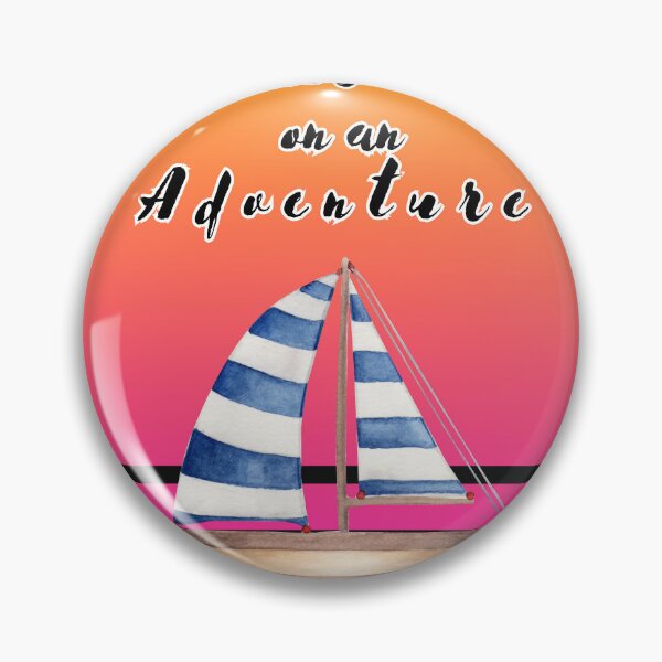 Item preview, Hot Pink Retro Sun Sailboat Adventure designed and sold by DarlingsTees.