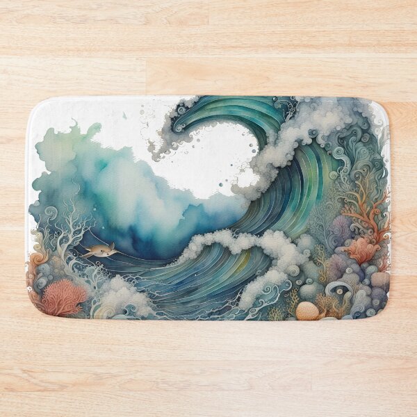 Item preview, Ocean surf wave designed and sold by WatercolorFairy.