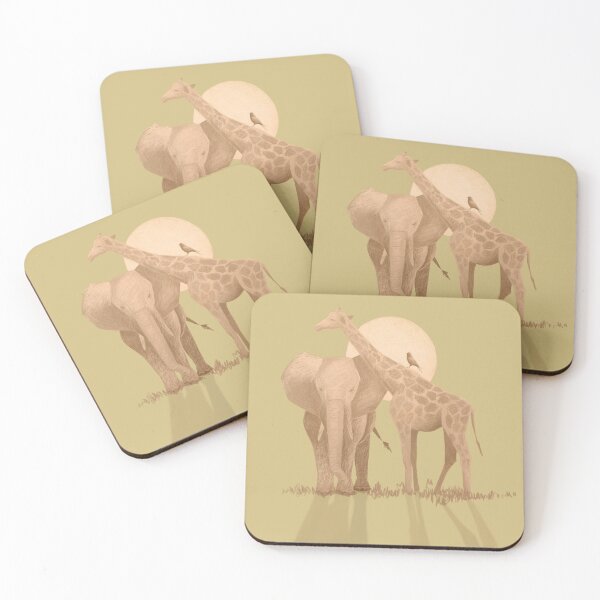 Item preview, The giraffe and the elephant - Sepia designed and sold by Hélène Carmona.