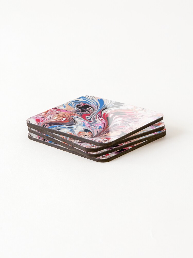 Thumbnail 4 of 5, Coasters (Set of 4), Marbled Pattern designed and sold by SideSignal.