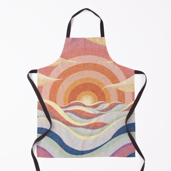 Item preview, Chalk paster drawing of sunset over waves designed and sold by GrinGalore.