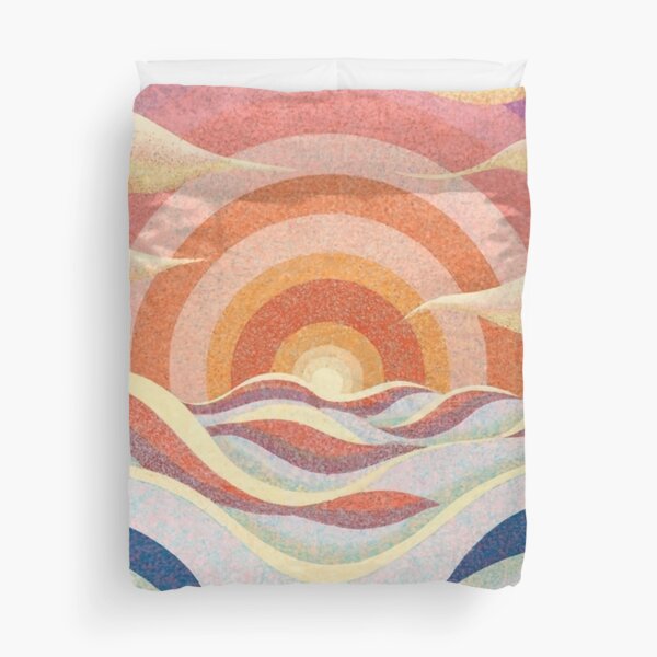 Item preview, Chalk paster drawing of sunset over waves designed and sold by GrinGalore.