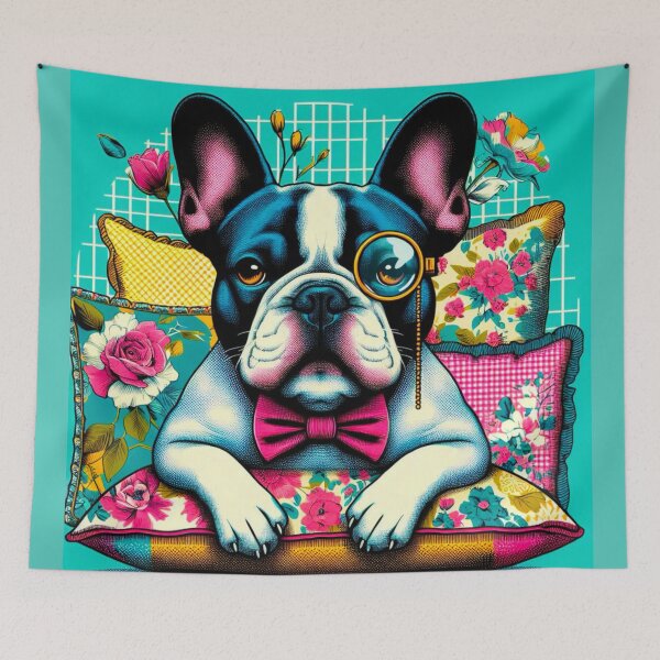 Item preview, The Pawfessor French Bulldog Pop Art - Frenchie Graphic Art designed and sold by Star-Fragment.