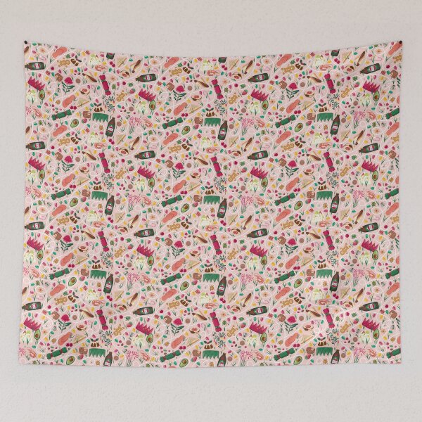 Item preview, Aussie Christmas Beetle’s Picnic | Pink designed and sold by makemerriness.