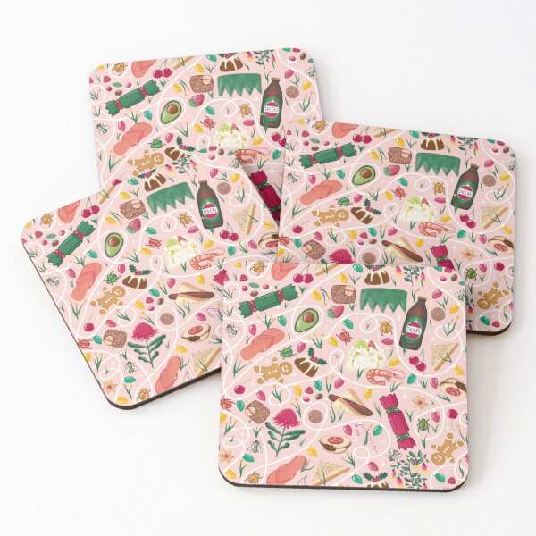 Item preview, Aussie Christmas Beetle’s Picnic | Pink designed and sold by makemerriness.