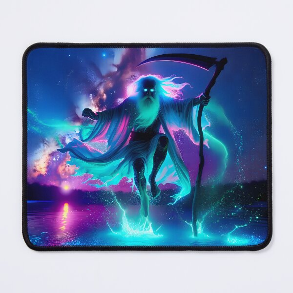 Item preview, Blacklight Style Father Time Luminous Leap - Timeless Glow Art designed and sold by Matt's Artificial Nature.