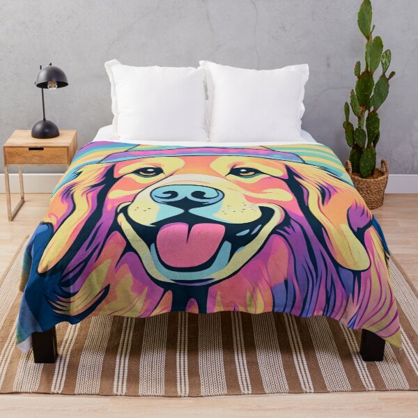 Item preview, Vintage psychedelic golden retriever designed and sold by amaria56.