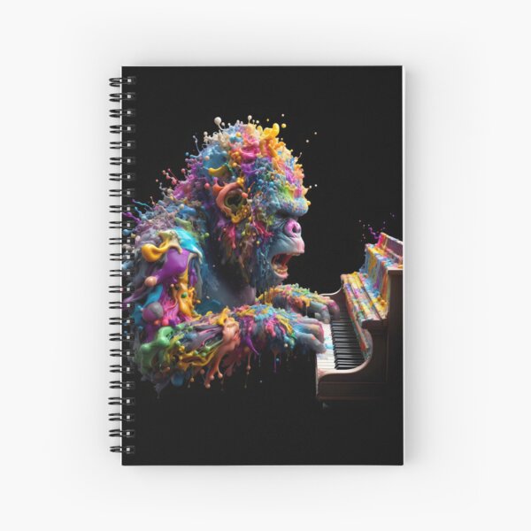 Item preview, Piano Gorilla Splatter Portrait designed and sold by fatbanana.