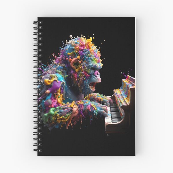 Item preview, Piano Gorilla Splatter Portrait designed and sold by fatbanana.
