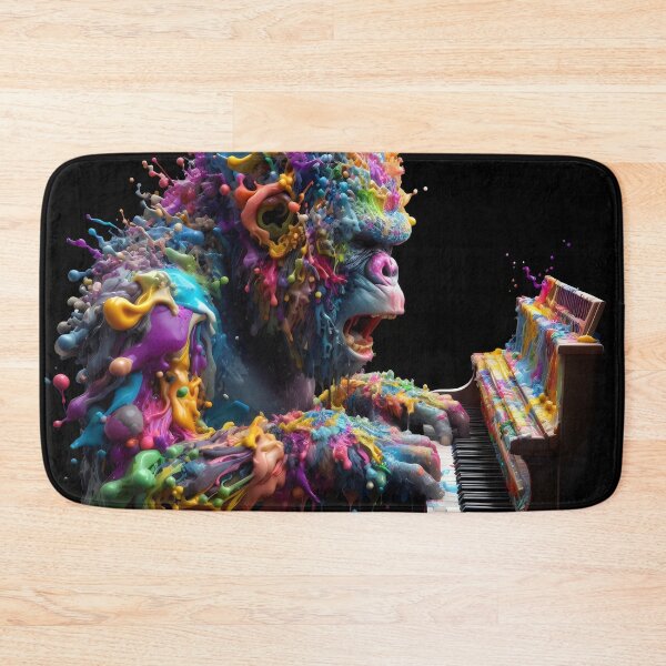 Item preview, Piano Gorilla Splatter Portrait designed and sold by fatbanana.