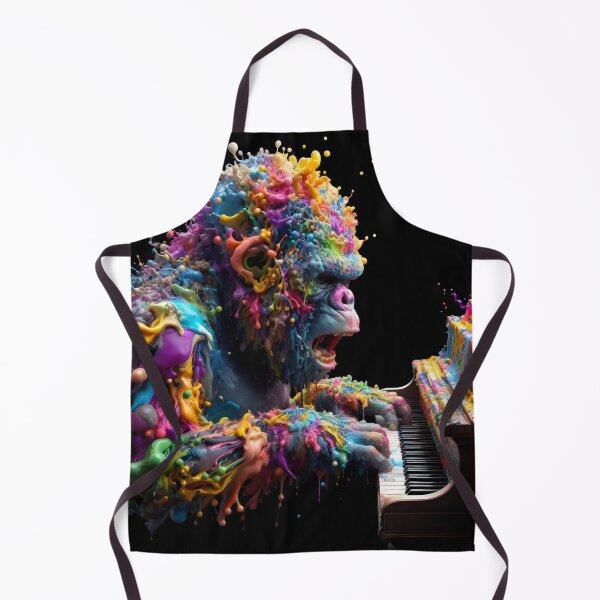 Item preview, Piano Gorilla Splatter Portrait designed and sold by fatbanana.