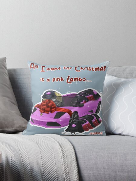 Vista previa del artículo con la obra «Un lambo rosa para Navidad», diseñado y vendido por Pods-n-Pugs.