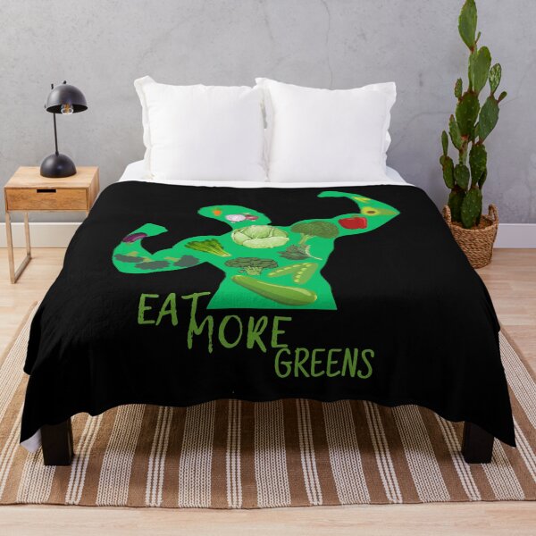 Item preview, eat more greens designed and sold by JuniperusArt.