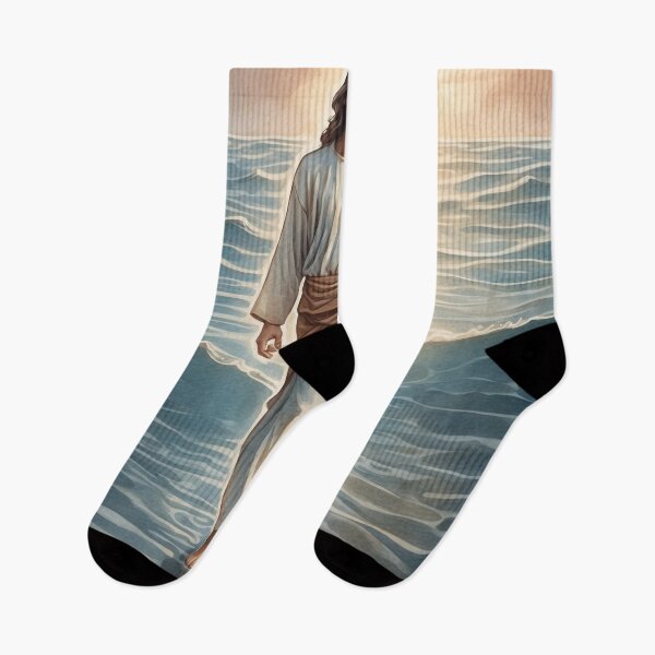 Item preview, Christian Art of Jesus Walking on the Water - Christian designed and sold by HeavenArtStudio.