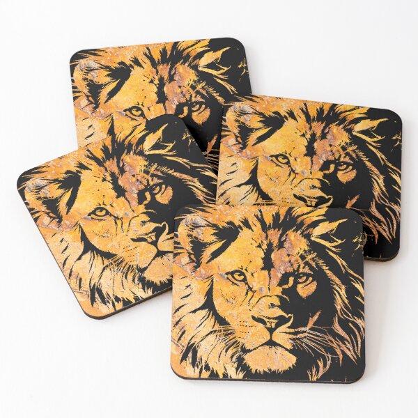 Item preview, Lion Head Silhouette on a Dark Background designed and sold by TGAL2.