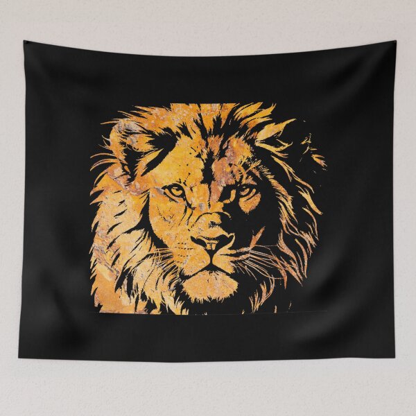 Item preview, Lion Head Silhouette on a Dark Background designed and sold by TGAL2.