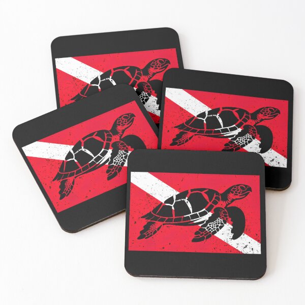Item preview, Diving Flag and Sea Turtle designed and sold by Yogimeister.