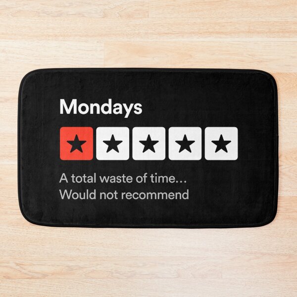 Item preview, Mondays, A total waste of time… Sarcastic one star review design designed and sold by MindenBrings.