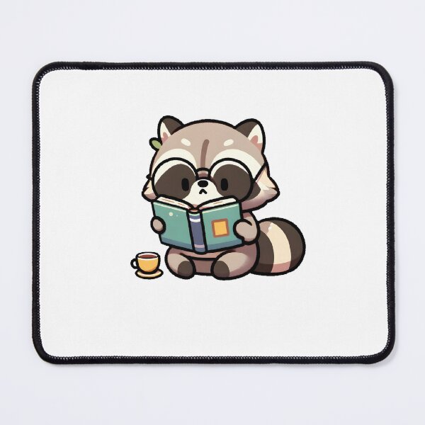 Item preview, Raccoon Enthralled by Storytime with a Cup of Tea designed and sold by UmbrellaStudio1.