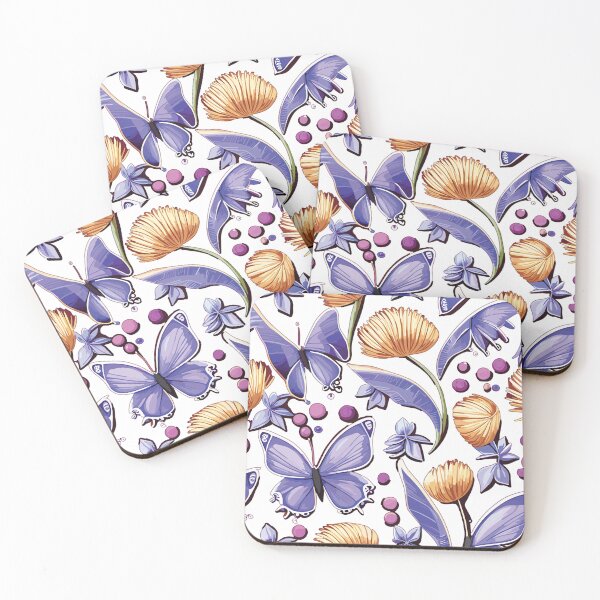 Item preview, Violets and Butterflies designed and sold by Ketique.